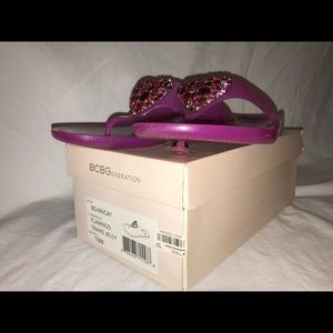 BCBGENERATION Mincay Jelly Sandals Flip Flops $40 cdw